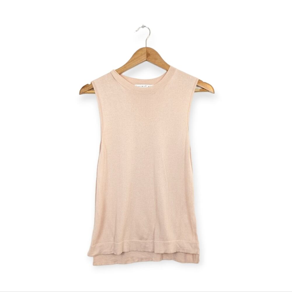Current Air Peach Pink Crewneck Modal Blend Tank Top
